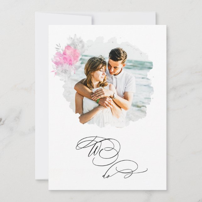Invitación *~* FOTO Flower RSVP + QR AR6 HACEMOS Boda Invi (Anverso)