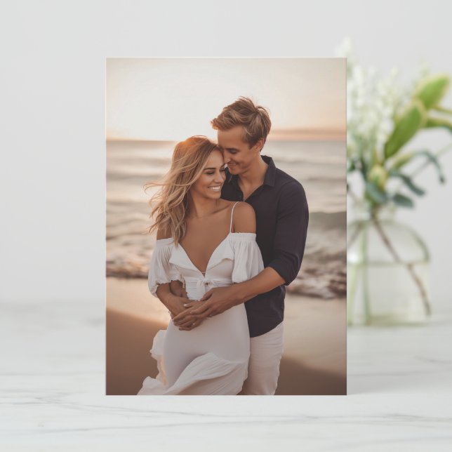 Invitación Foto Fondo de ensayo Cena Vellum (Anverso de pie)