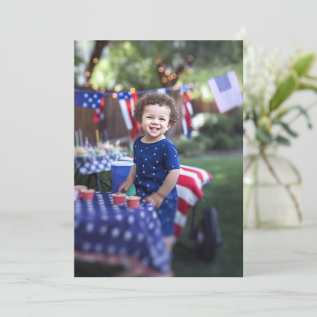 Invitación Foto Fondo de la fiesta de cumpleaños Vellum (Anverso de pie)