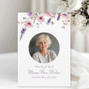 Invitación Foto Funeral "Celebración de la Vida" de Flor Silv