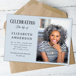 Invitación Foto funeral moderna Minimalista Guión simple