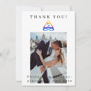 Invitación Foto Gracias Boda Card-Twin Flames-
