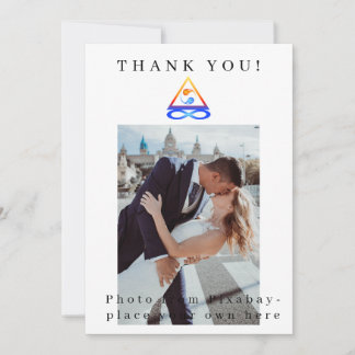 Invitación Foto Gracias Boda Card-Twin Flames-