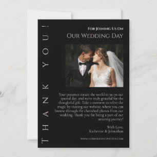 Invitación Foto-Gracias boda- Corazón rosa moderno