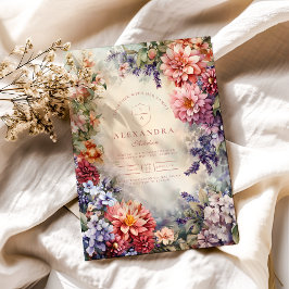 Invitación Foto Graduación del prado de flores silvestres de