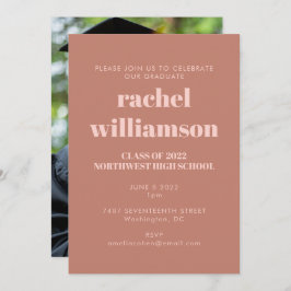 Invitación Foto Graduación Party Clase de Terracotta 2024