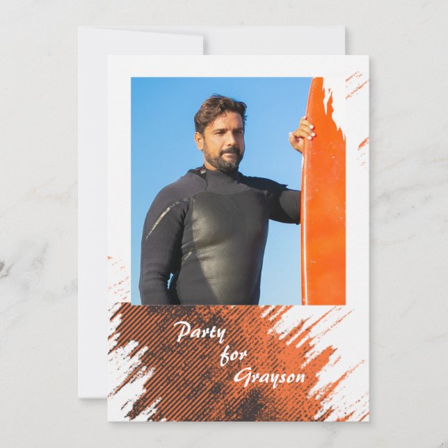 Invitación Foto Grunge Oxidada (Anverso)