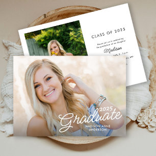 Invitación Foto horizontal de graduación con estilo 2023