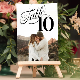Invitación Foto Imprimible con número de tabla de Fancy
