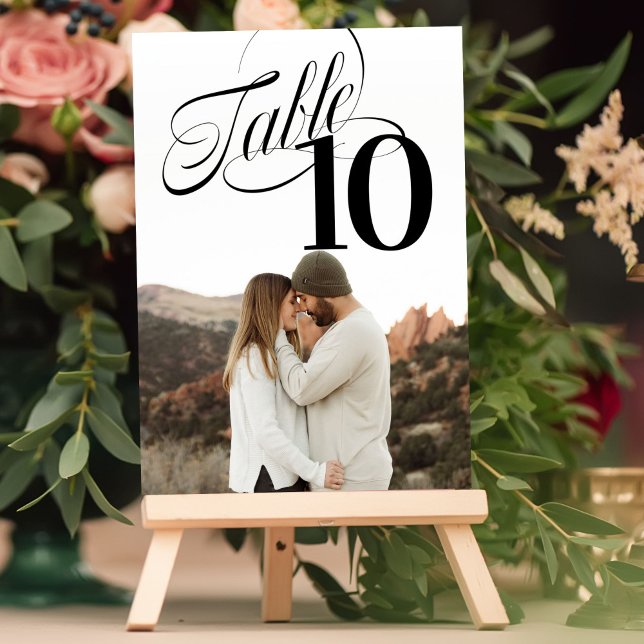Invitación Foto Imprimible con número de tabla de Fancy (Subido por el creador)