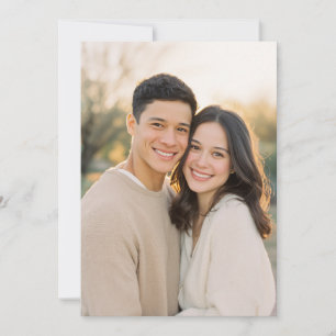 Invitación Foto Íntima Beige Cálido