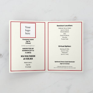 Invitación Foto/Logo Burgu./Cream I Hybrid Sem.