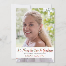 Invitación Foto Madura De Mujer Nunca Tarde En El Partido De 