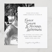 FOTO manuscrita de tieset invita a evento de parej