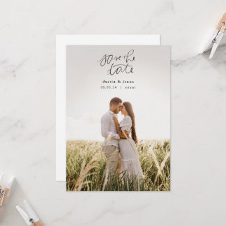 Invitación Foto manuscrita Guardar fecha