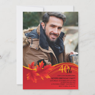 Invitación Foto Maple Leaf