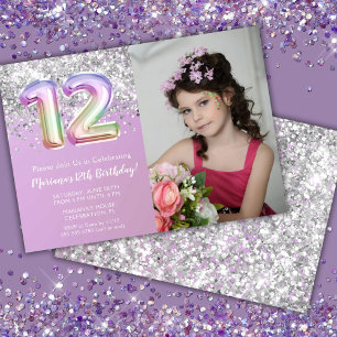 Invitación Foto Marcha arcoiris duodécimo cumpleaños