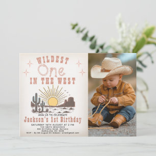 Invitación Foto marrón El Más Salvaje en el Oeste Cumpleaños