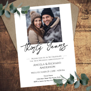 Invitación Foto mínima del 30 aniversario