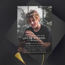 Invitación Foto mínima del partido de graduación