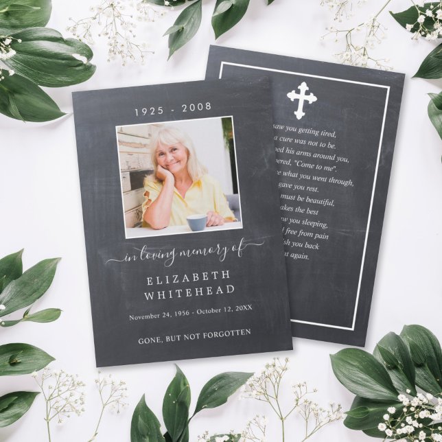 Invitación Foto mínima Funeral Palkboard (Subido por el creador)