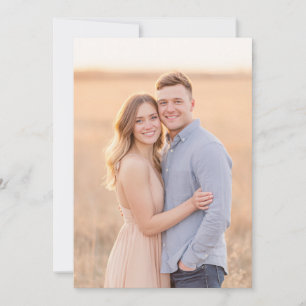 Invitación Foto minimalista beige alegre