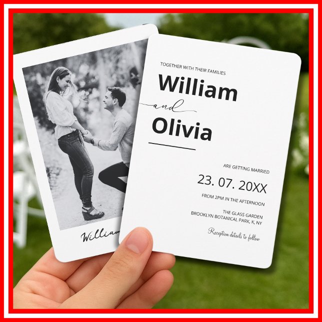 Invitación Foto Minimalista | Boda (Subido por el creador)