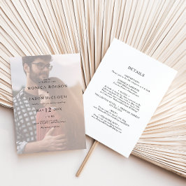 Invitación Foto Minimalista clásica de todos en un Boda
