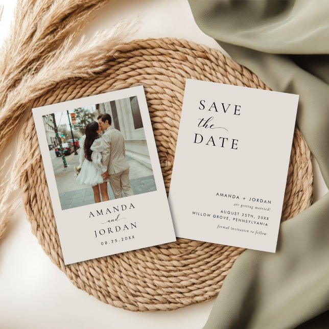 Invitación Foto Minimalista Guardar la fecha (Subido por el creador)