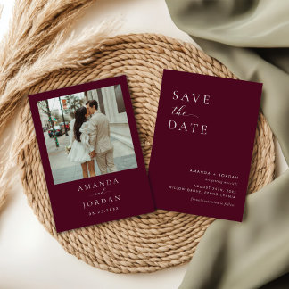 Invitación Foto Minimalista Guardar la fecha