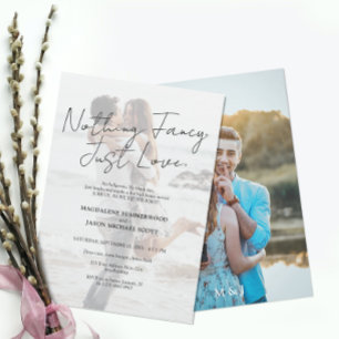 Invitación Foto minimalista Nada Fantasma Sólo Amar Script