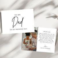 Foto minimalista para mi padre el día de mi boda