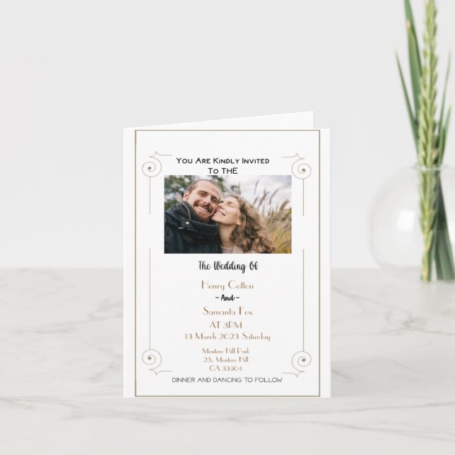 Invitación Foto Minimalista personalizada (Anverso)
