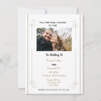 Invitación Foto Minimalista personalizada