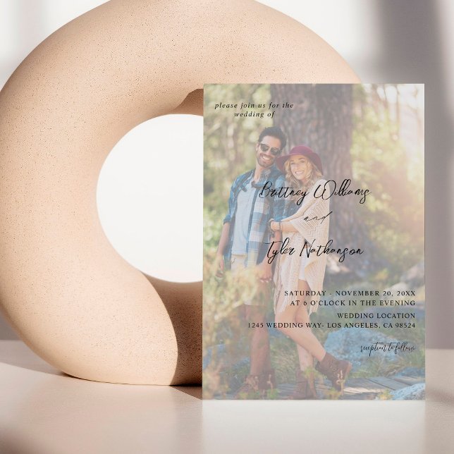 Invitación Foto moderna 12 Boda vertical (Subido por el creador)