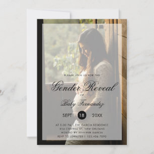 Invitación Foto moderna con guión de Moda Fiesta reveladora d