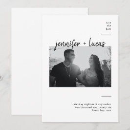 Invitación Foto moderna contemporánea para guardar la fecha