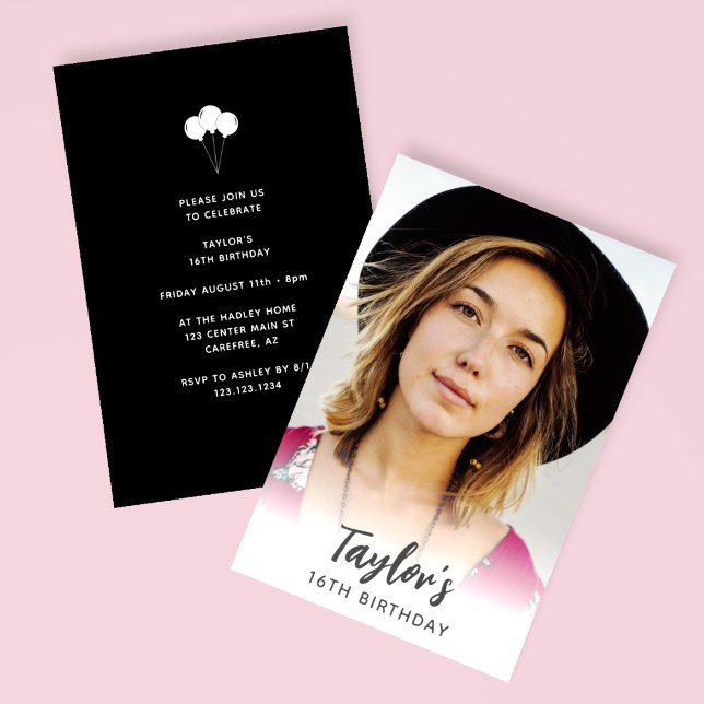 Invitación Foto moderna Cumpleaños 16 (Subido por el creador)