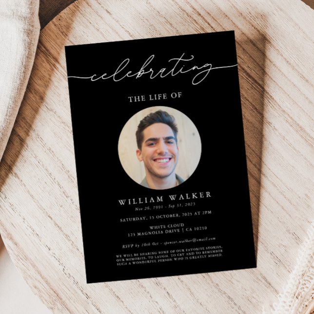 Invitación Foto moderna de color que celebra la vida (Subido por el creador)