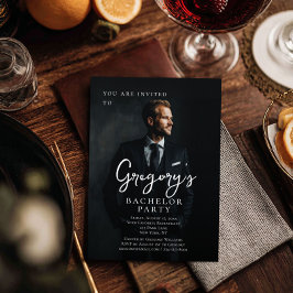 Invitación Foto moderna de diseño de la fiesta de soltero