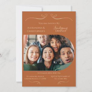Invitación Foto moderna de Friendsgiving de Acción de Gracias