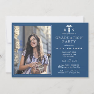 Invitación Foto moderna de la graduación de la escuela de Enf