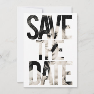 INVITACIÓN FOTO MODERNA DE LA TIPOGRAFÍA GUARDA LA FECHA