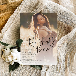 Invitación Foto moderna de moda, cumpleaños número 30