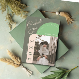Invitación Foto moderna negrita Emocionante graduación islámi