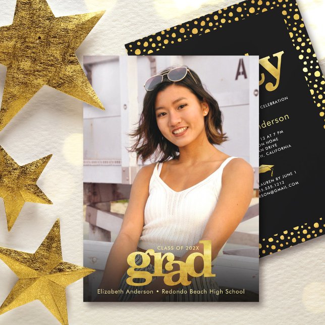 Invitación Foto moderna negrita fiesta elegante de gradas de  (Subido por el creador)