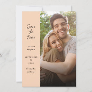 Invitación Foto moderna y lateral para salvar la fecha - Melo