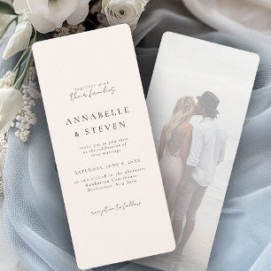 Invitación Foto, Moderno, Minimal, Beige, Boda de fotografía