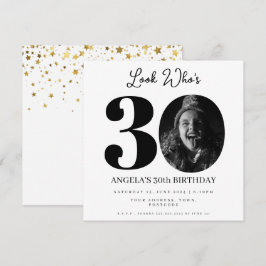 Invitación foto Montage Fiesta de cumpleaños de 30 años