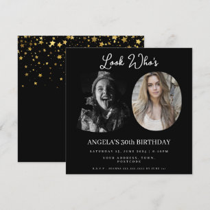 Invitación foto Montage Fiesta de cumpleaños de 30 años